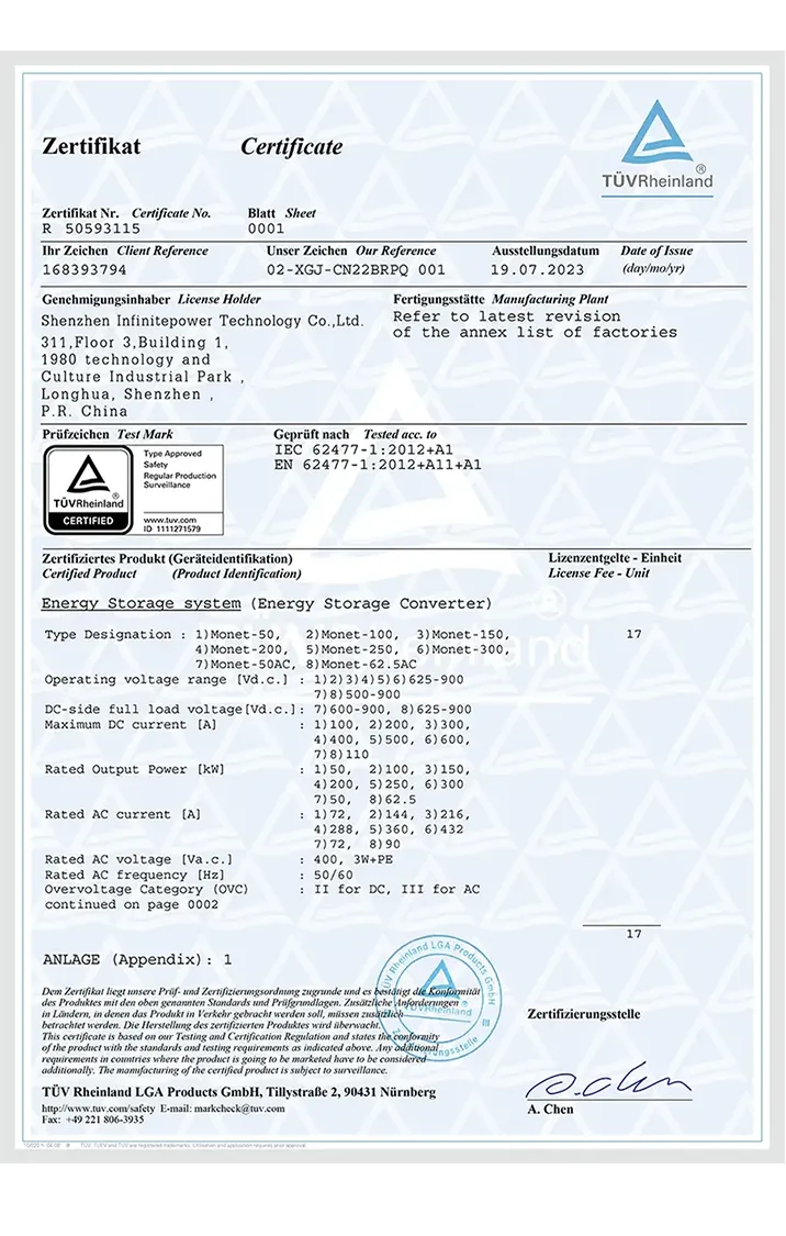 ht infinite power related certificates